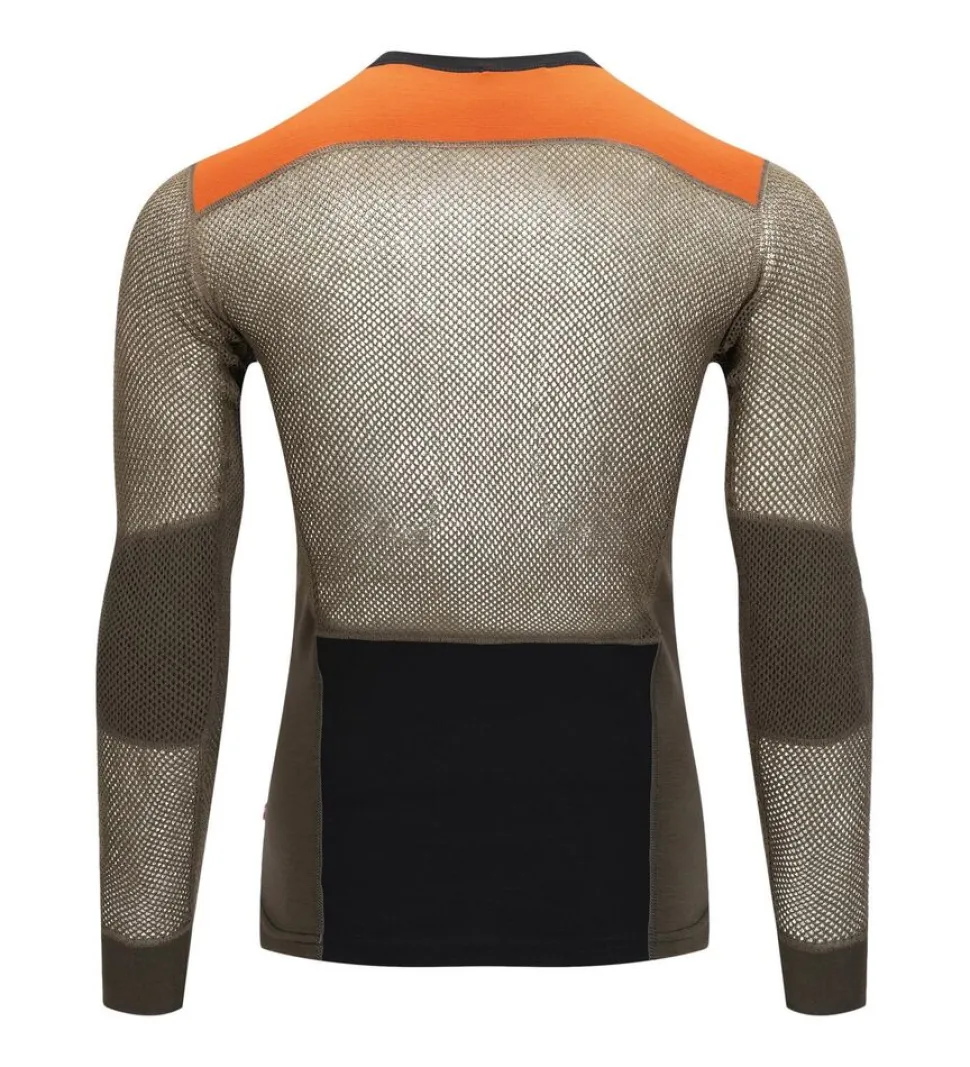 Aclima Woolnet hybrid crew neck men