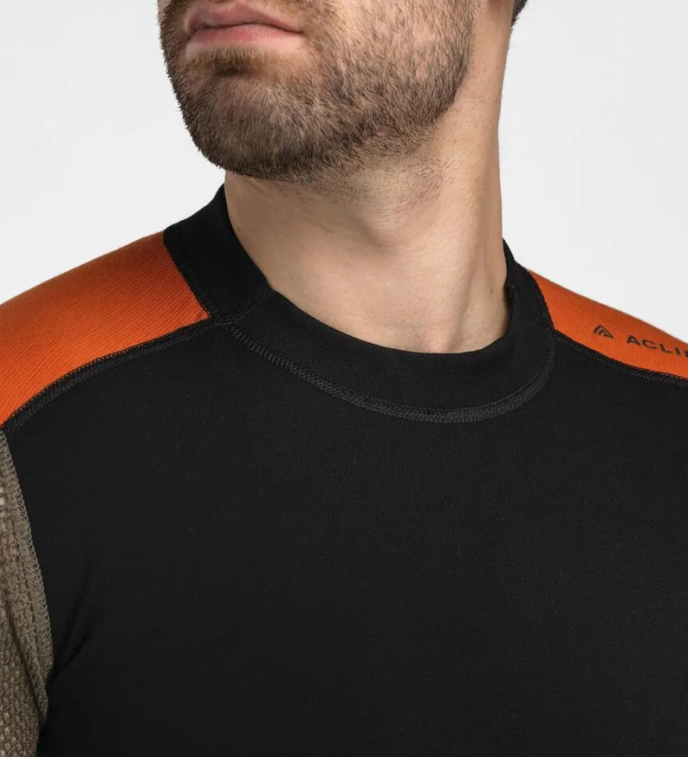 Aclima Woolnet hybrid crew neck men