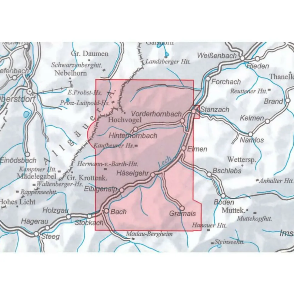 Alpenvereinskarte Wandelkaart 2/2 Allgäuer & Lechtaler Alpen Ost
