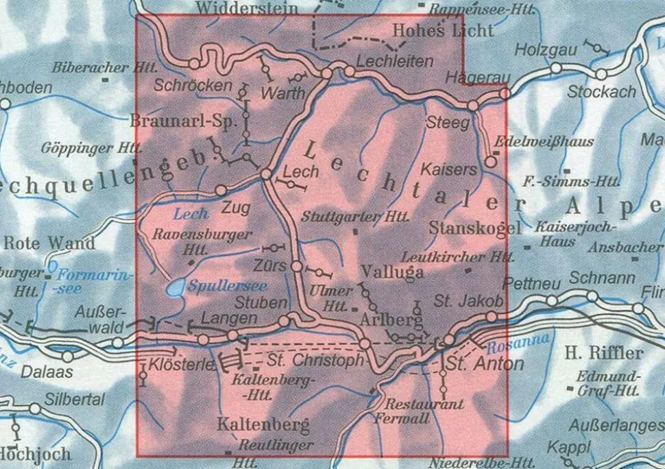 Alpenvereinskarte Wandelkaart 3/2 Lechtaler Alpen