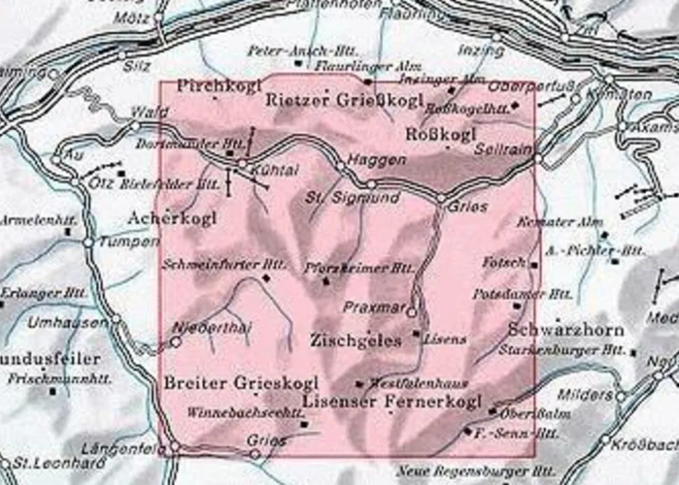 Alpenvereinskarte Wandel-skikaart 31/2 Stubaier Alpen