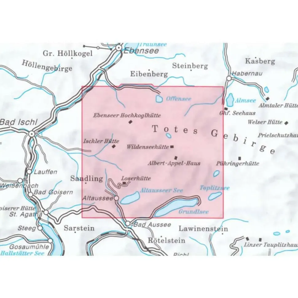 Alpenvereinskarte Wandel-skikaart 15/1 Totes Gebirge West