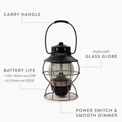 Barebones Railroad Lantern ocean blue-usb