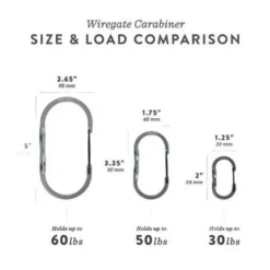 Barebones Wiregate carabiner small 3pc gunmetal