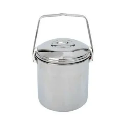BasicNature Stainless steel pot 'billy can' 1.4 Liter