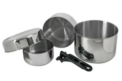 BasicNature Stainless steel set Biwak 3