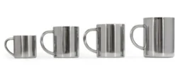 BasicNature Stainless steel thermo mug 0.1 liter espresso