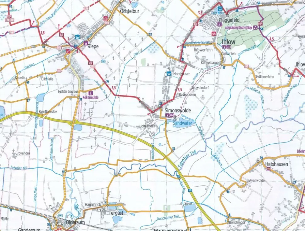 Bikeline Fietskaart NRW04 Ruhrgebiet - Roergebied