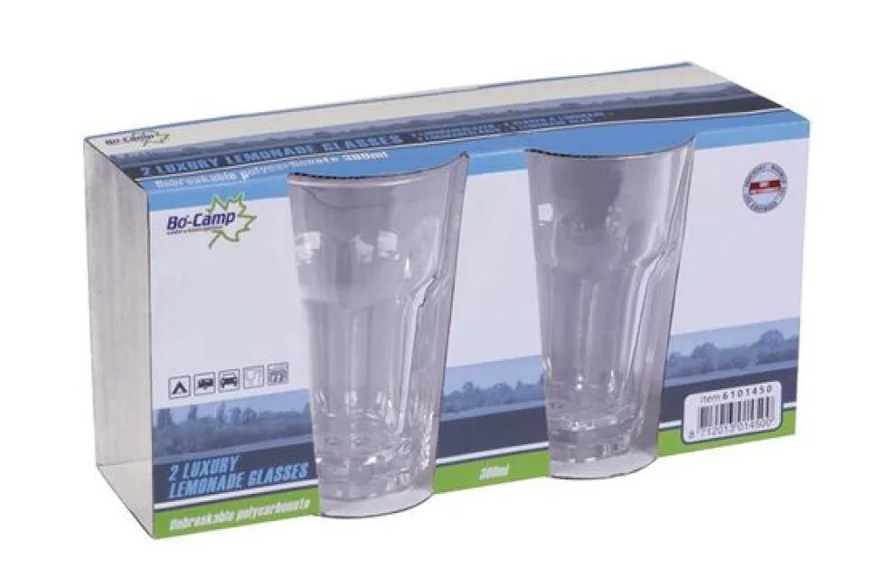 Bo-Camp Deluxe limonadeglas Polycarbonaat 2 stuks