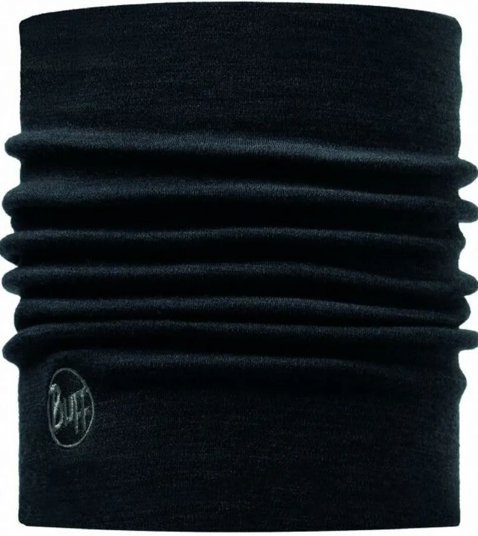 Buff Heavyweight Merino wool thermal neckwarmer black