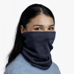 Buff Merino heavyweight - solid indigo