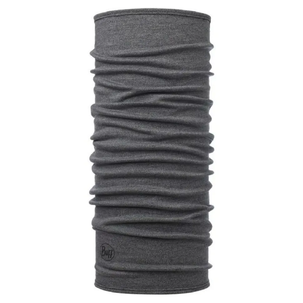 Buff Midweight Merino wool buff light grey melange