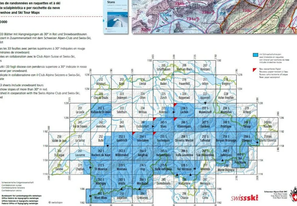 Bundesamt - Swisstopo Skitoerkaart 264S Jungfrau