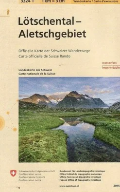Bundesamt - Swisstopo Topografische wandelkaart 3324T Lötschental
