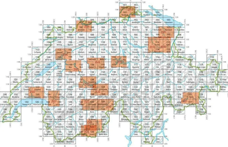 Bundesamt - Swisstopo Topografische kaart 1178 Gross Litzner