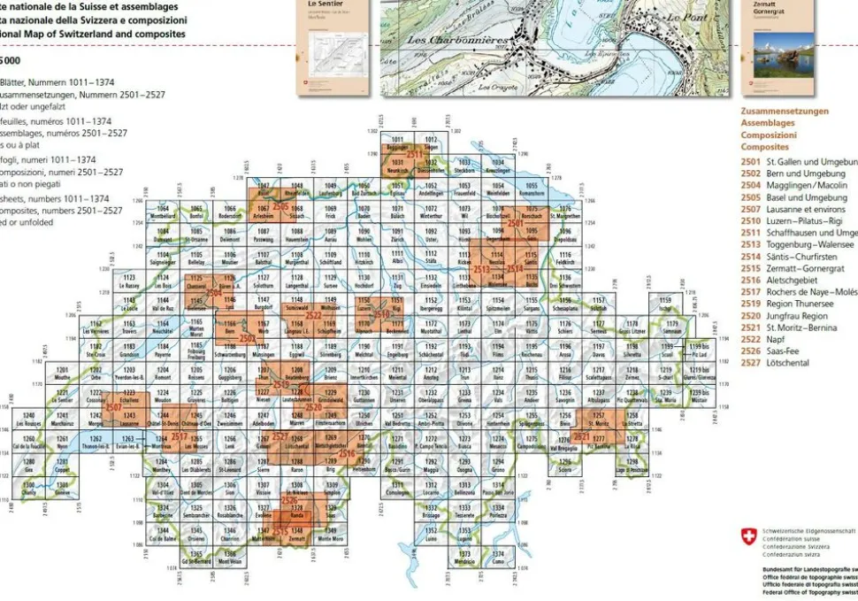 Bundesamt - Swisstopo Topografische kaart 1228 Lauterbrunnen