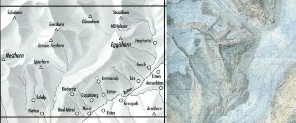 Bundesamt - Swisstopo Topografische kaart 1269 Aletschgletscher