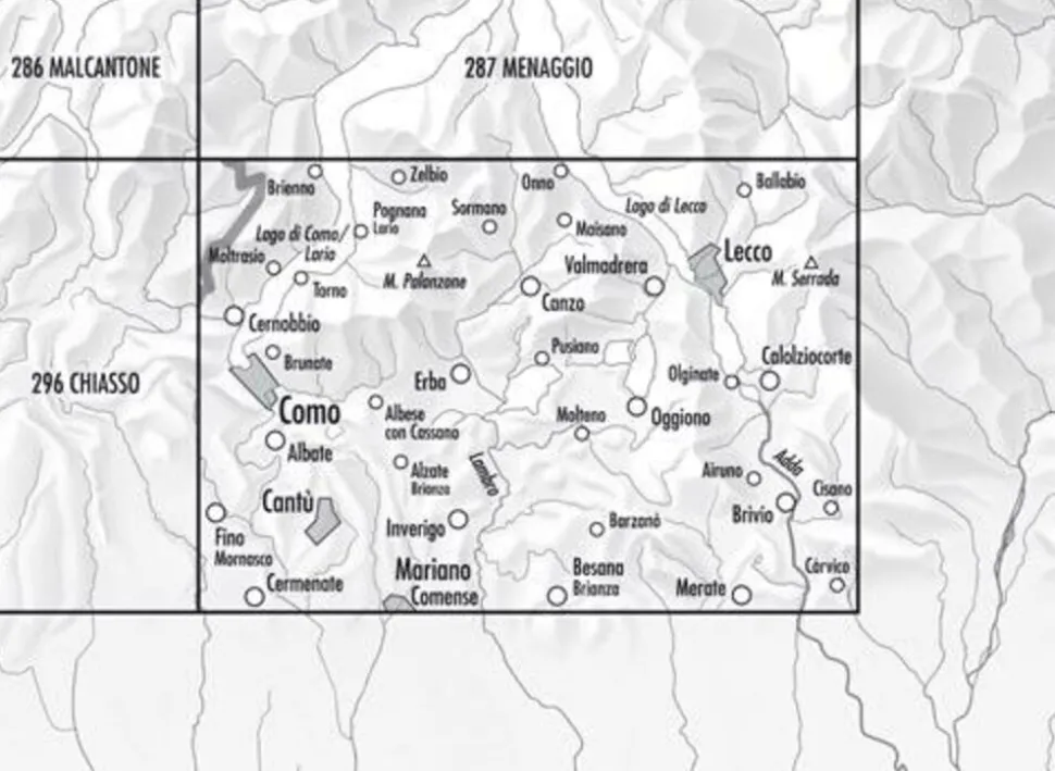 Bundesamt - Swisstopo Topografische kaart 297 Como