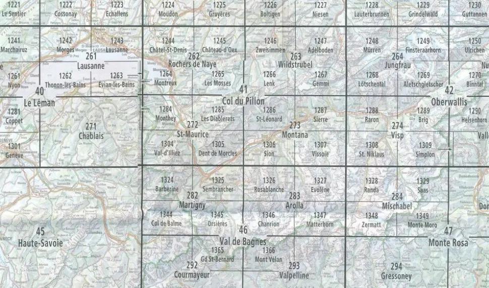 Bundesamt - Swisstopo Topografische kaart 1308 St-Niklaus
