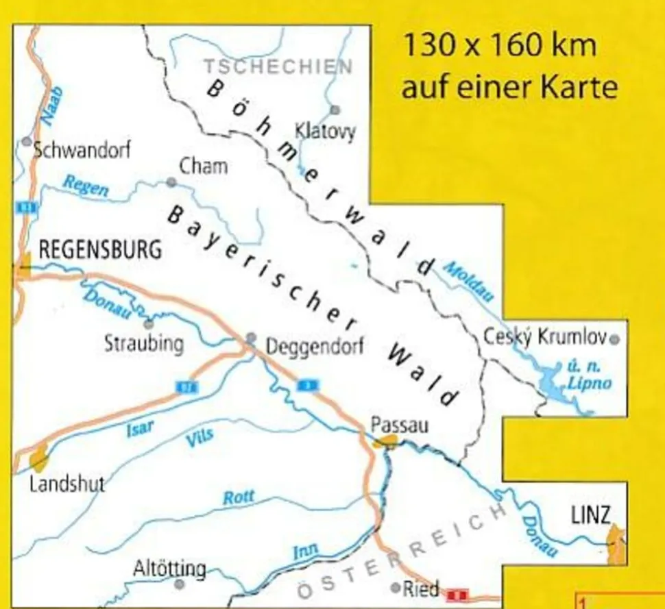BVA ADFC Fietskaart 23 Bayerischer Wald - Donau