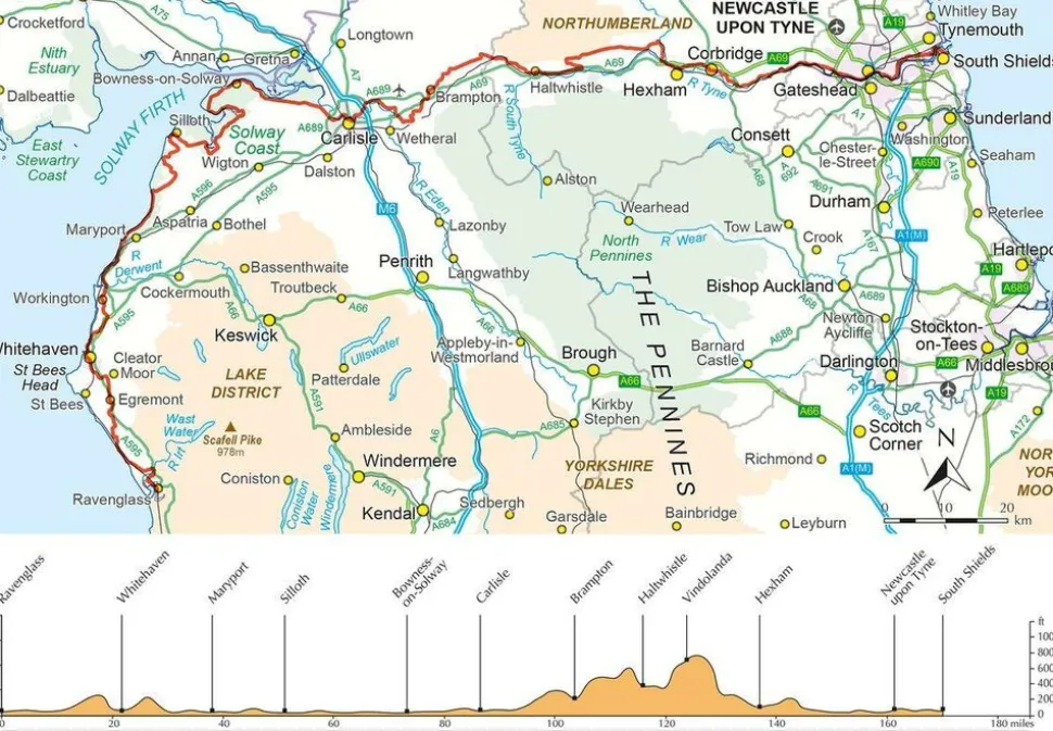 Cicerone Fietsgids Hadrians Cycleway