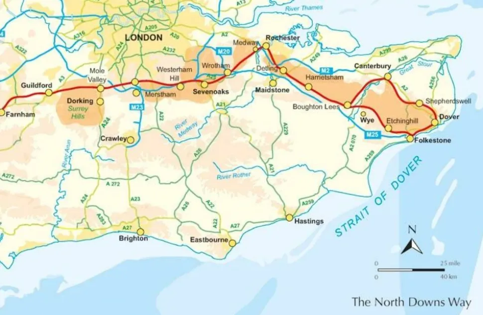 Cicerone Wandelgids The North Downs Way