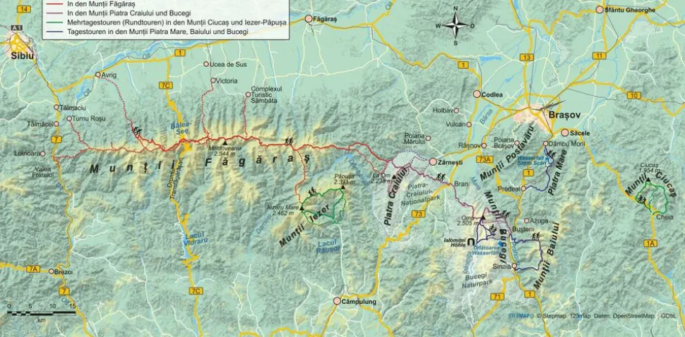 Conrad Stein Verlag Wandelgids Rumänien: Trekkingklassiker Sudkarpaten