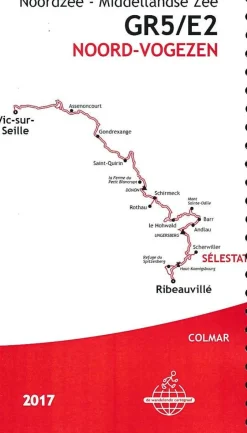 De Wandelende Cartograaf Wandelgids 6 GR5/E2 Noord-Vogezen Vic-sur-Seille