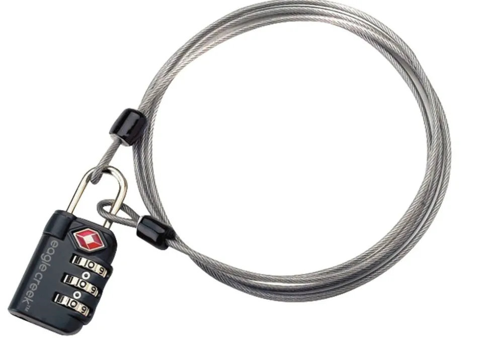 Eagle Creek TSA 3 Dial Lock & Cable Cijferslot met kabel