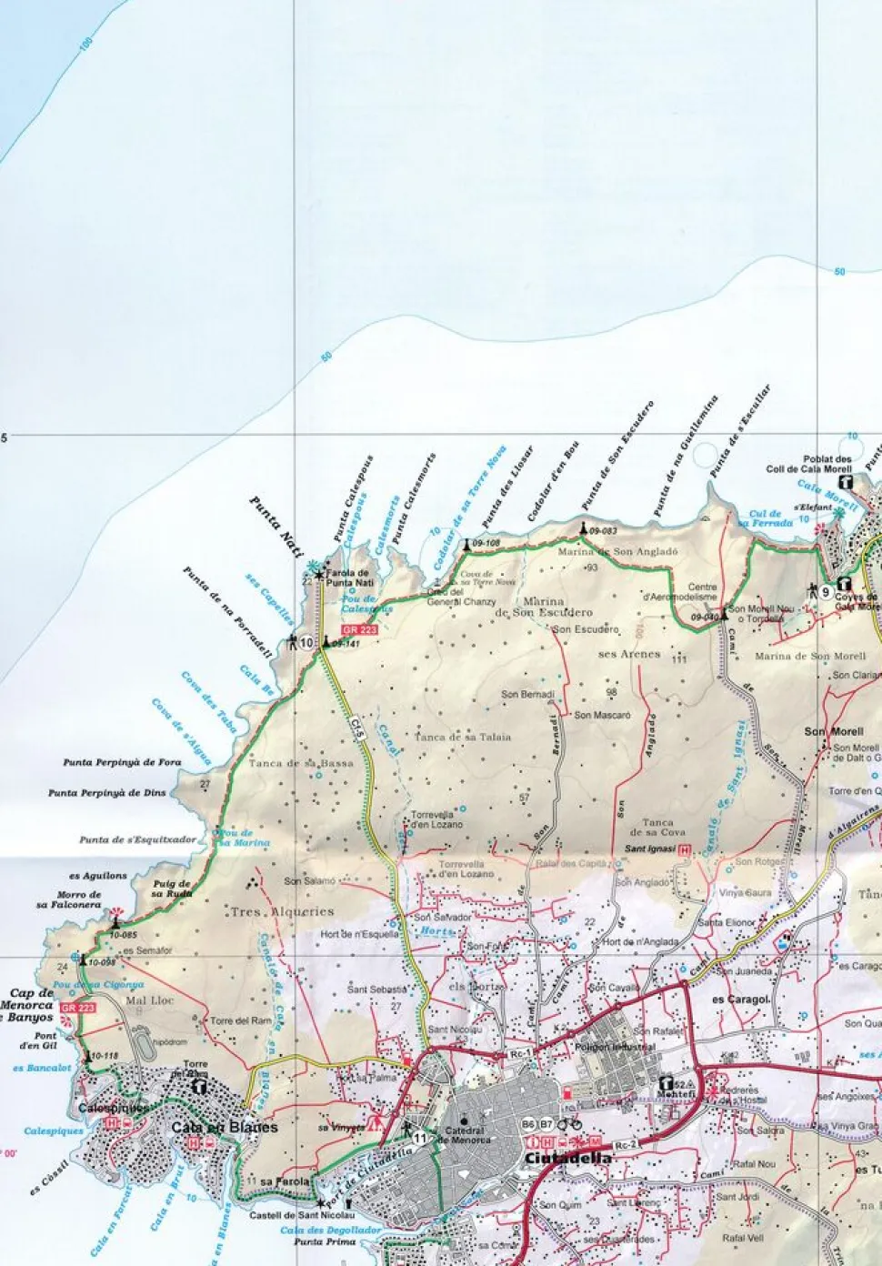 Editorial Alpina Wandelkaart Menorca GR223 gids & kaart