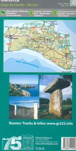 Editorial Alpina Wandelkaart Menorca GR223 gids & kaart