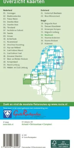 Falk Fietskaart 34 Westhoek