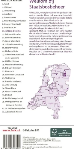 Falk Wandelkaart 10 Midden-Drenthe Staatsbosbeheer