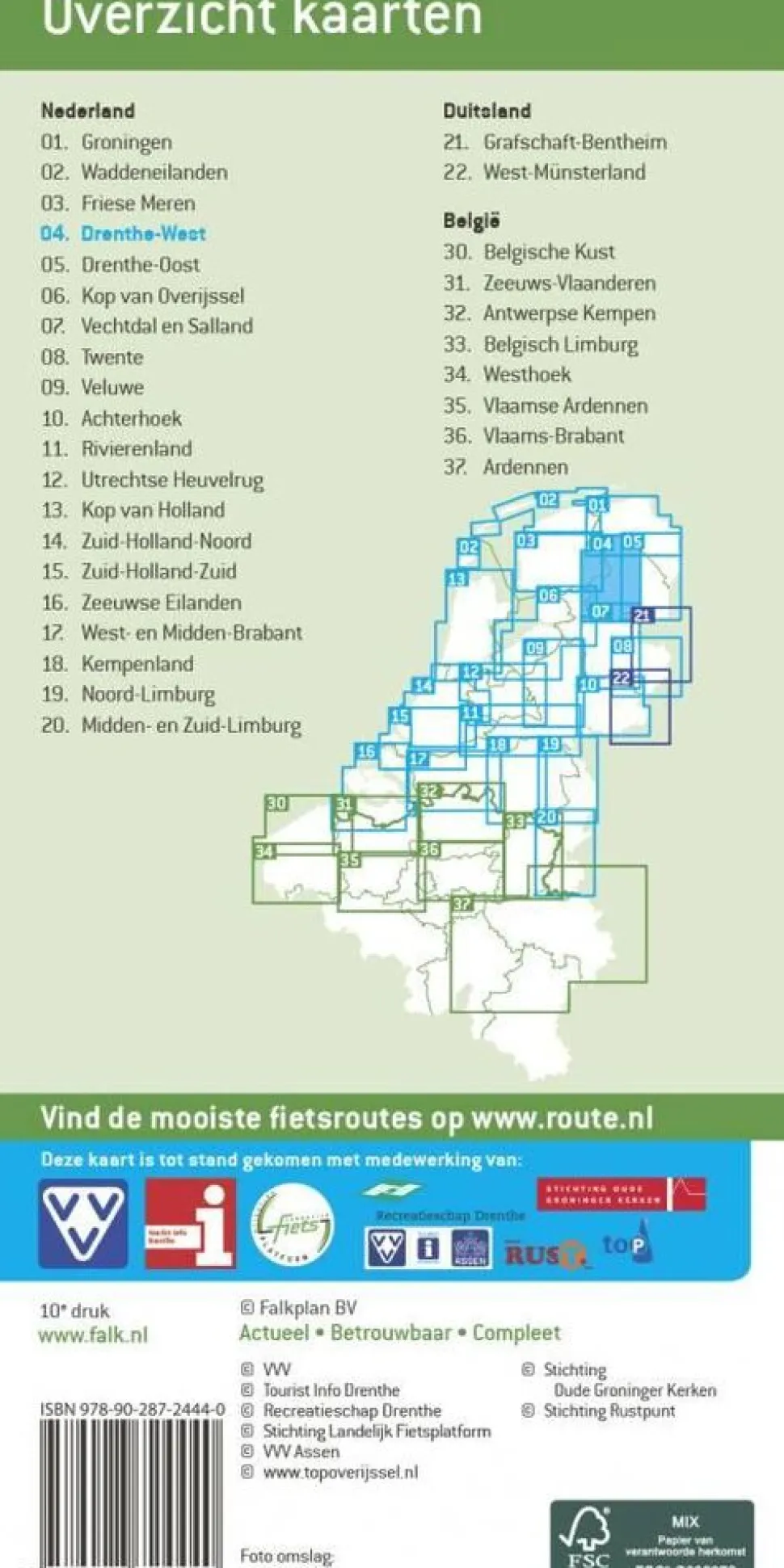 Falkplan Fietskaart 04 Drenthe West