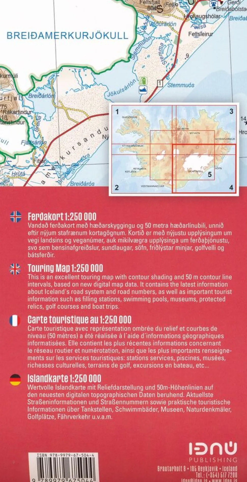 Ferdakort maps ijsland Wegenkaart 4 IJsland Zuidoost