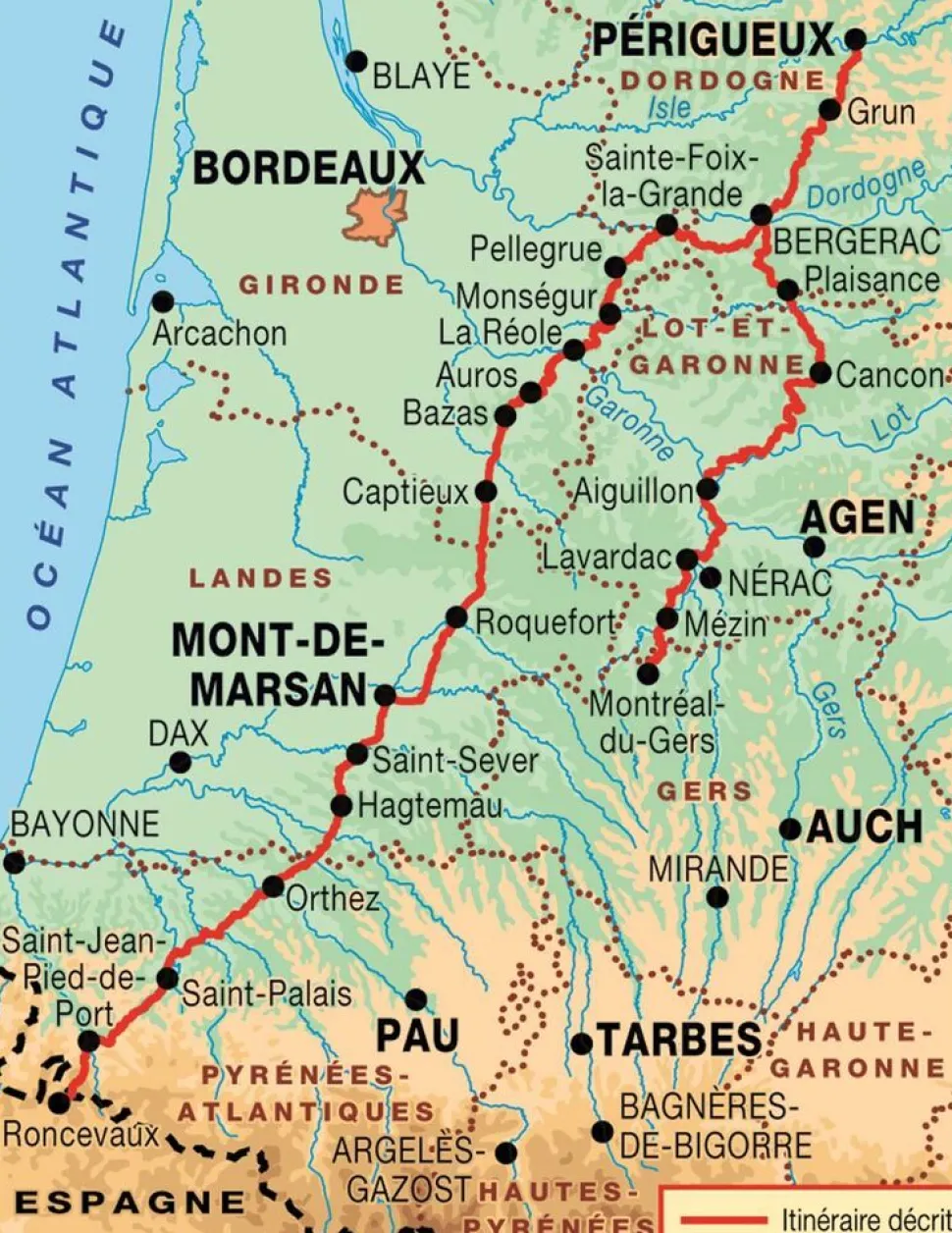 FF Randonnee Wandelgids 6543 Sentier St-Jacques