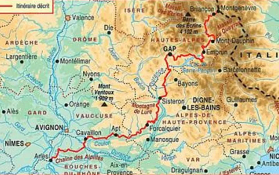 FF Randonnee Wandelgids 653D Montgenèvre - Arles