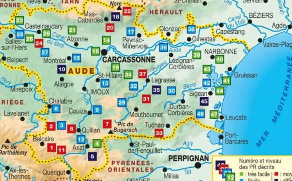 FF randonneee Wandelgids Aude Pays Cathare a pied