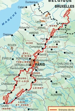 FF randonneee Wandelgids GR6551 Bruxelles- Paris - Tours
