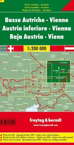 Freytag & Berndt Wegenkaart 1 Neder-Oostenrijk - Niederösterreich