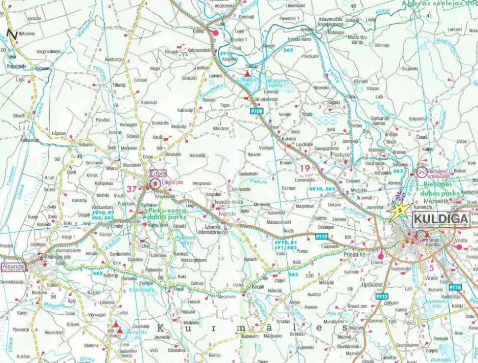 Freytag & Berndt Wegenkaarten set Letland West en Oost