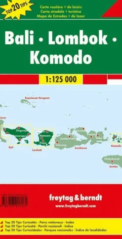 Freytag & Berndt Wegenkaart Bali - Lombok - Komodo
