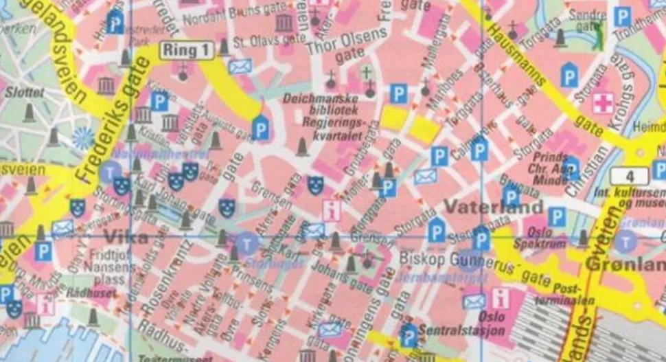 Freytag en Berndt Stadsplattegrond Oslo