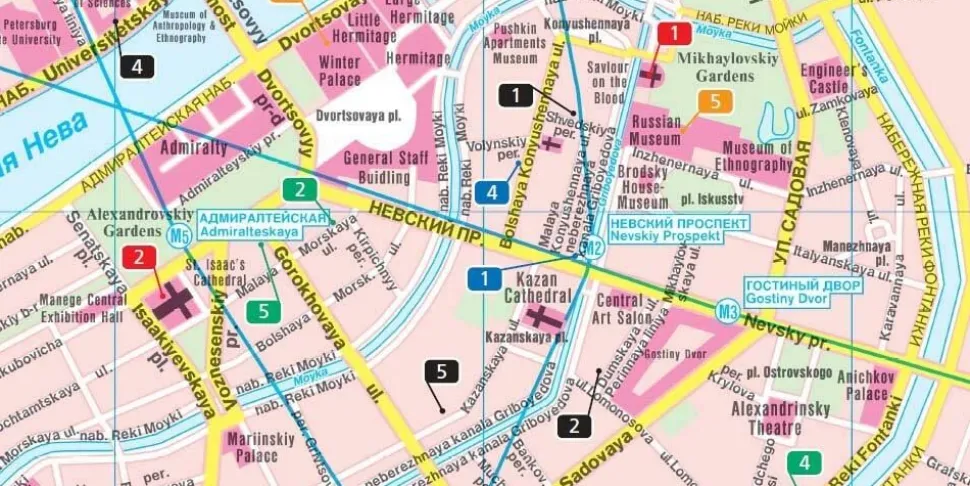 Freytag en Berndt Stadsplattegrond St-Petersburg
