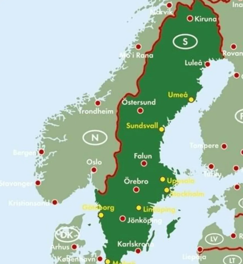 Freytag en Berndt Wegenatlas Zweden