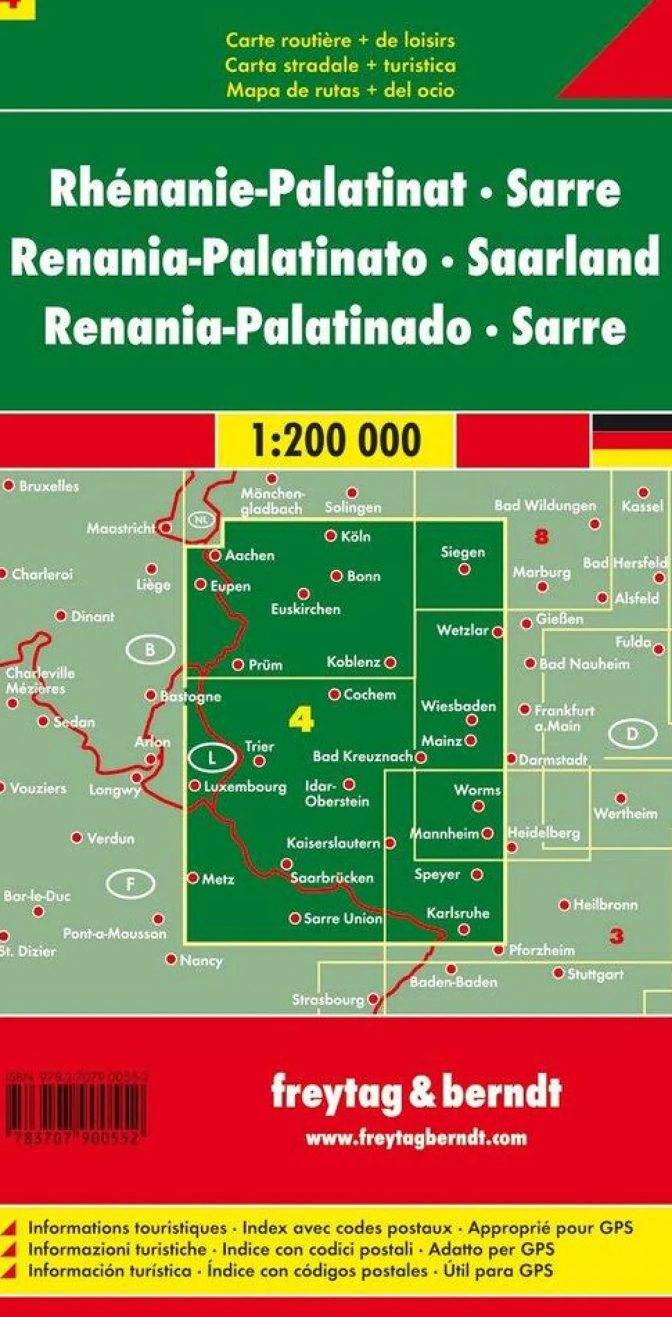 Freytag en Berndt Wegenkaart Rheinland Pfalz