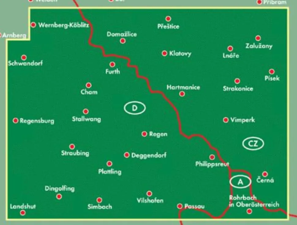 Freytag en Berndt Wegenkaart Bayerischer Wald
