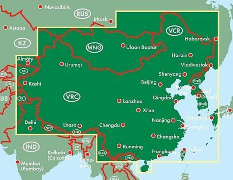 Freytag en Berndt Wegenkaart China en Mongolië