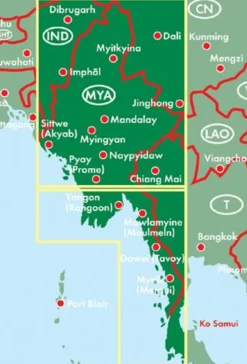 Freytag en Berndt Wegenkaart Myanmar