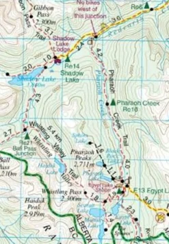 Gem Trek Wandelkaart Banff & Mount Assiniboine